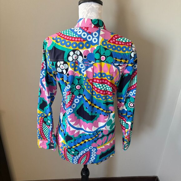 J.Crew Womens Classic Ratti Kaleidoscope Shirt Button Down Collared Size 2 NWT - Picture 3 of 4